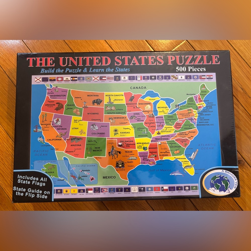 The United States Puzzle - Multicolor Educational Map (500 Pieces)